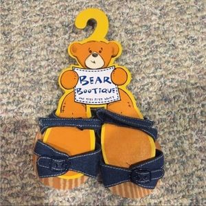 BUILD A BEAR Jean Sandals w Hanger